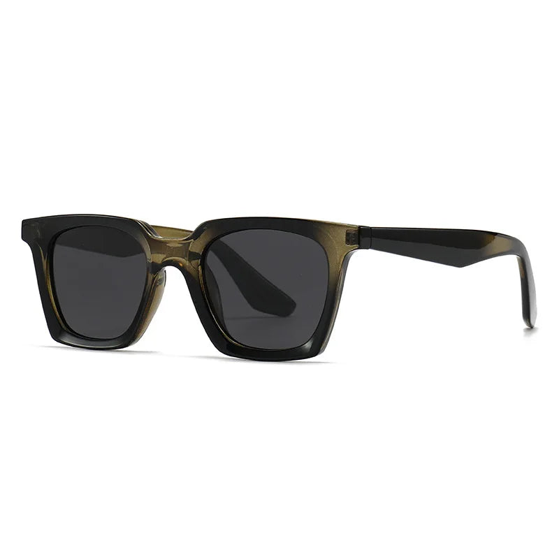 JNPCXI New Square Women Sunglasses Shades UV400 Fashion Clear Lens Frame Men Blue Sun Glasses