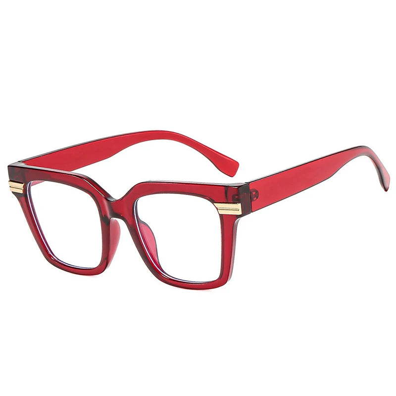 JNPCXI New Fashion Square Glasses Frame Women Clear Anti Blue Light Eyewear Vintage Men Optical Blue Green Frame