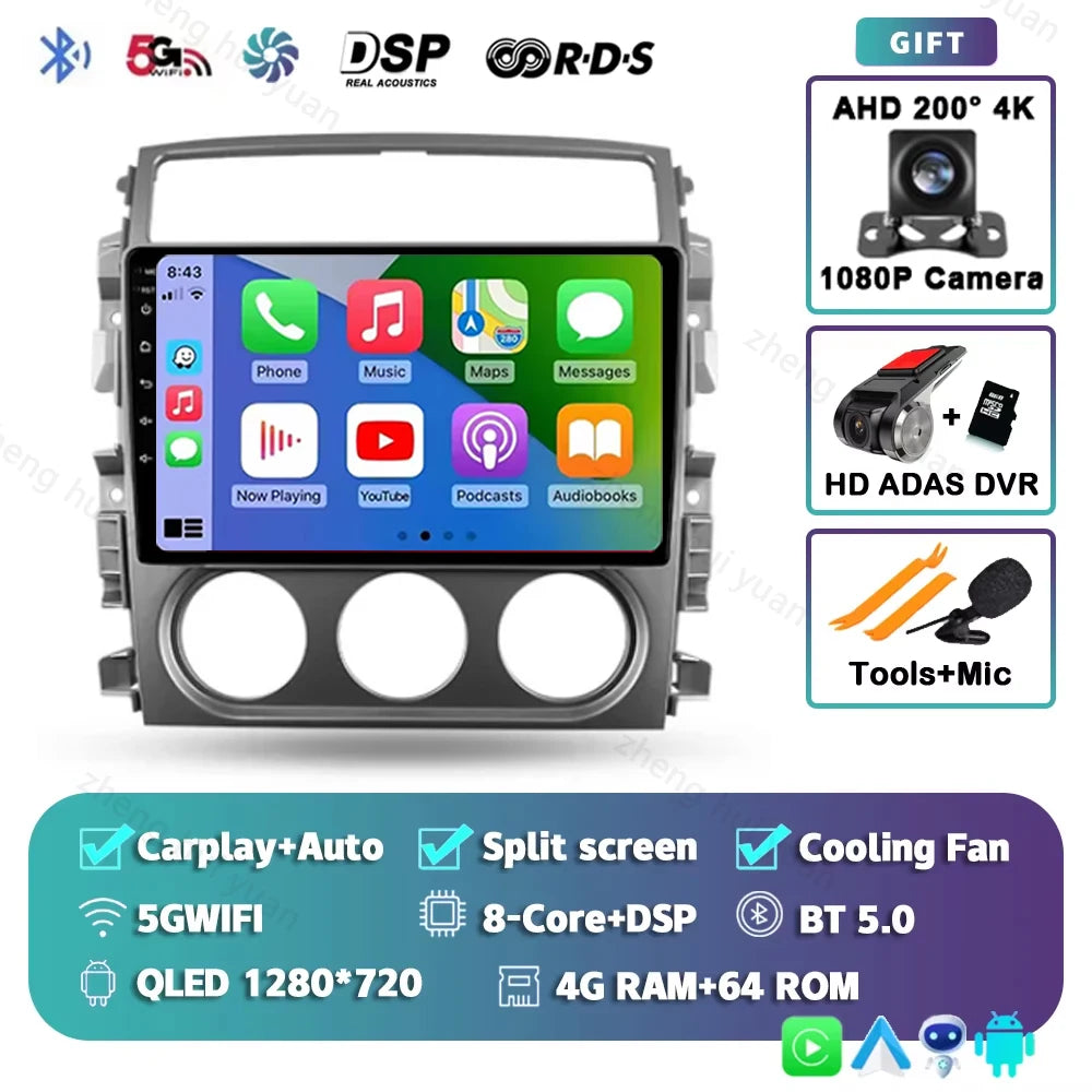 CarPlay Auto Android 15 For Suzuki Liana 1 2004 - 2008 Car Radio Multimedia navigation video DVD Autoradio Stereo 2din 4G+BT GPS