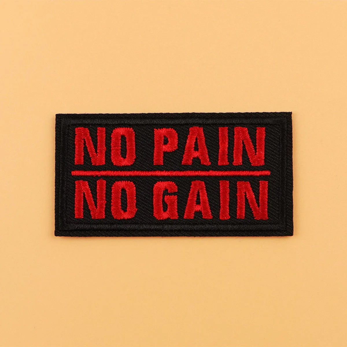 NO PAIN Iron On Patch Clothes Patch For Clothing Quote Embroidered Patch Garment Apparel Accessories Sewing Stickers