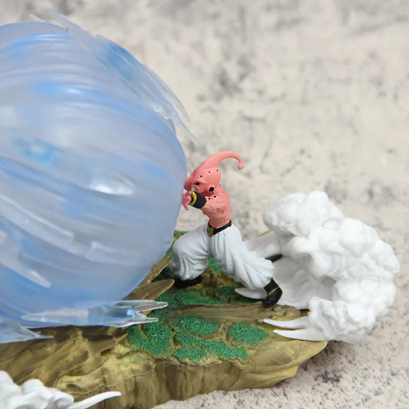 9" Dragon Ball Z Buu Boubou vs Goku Model Super Saiyan Genki Bomb Action Figure