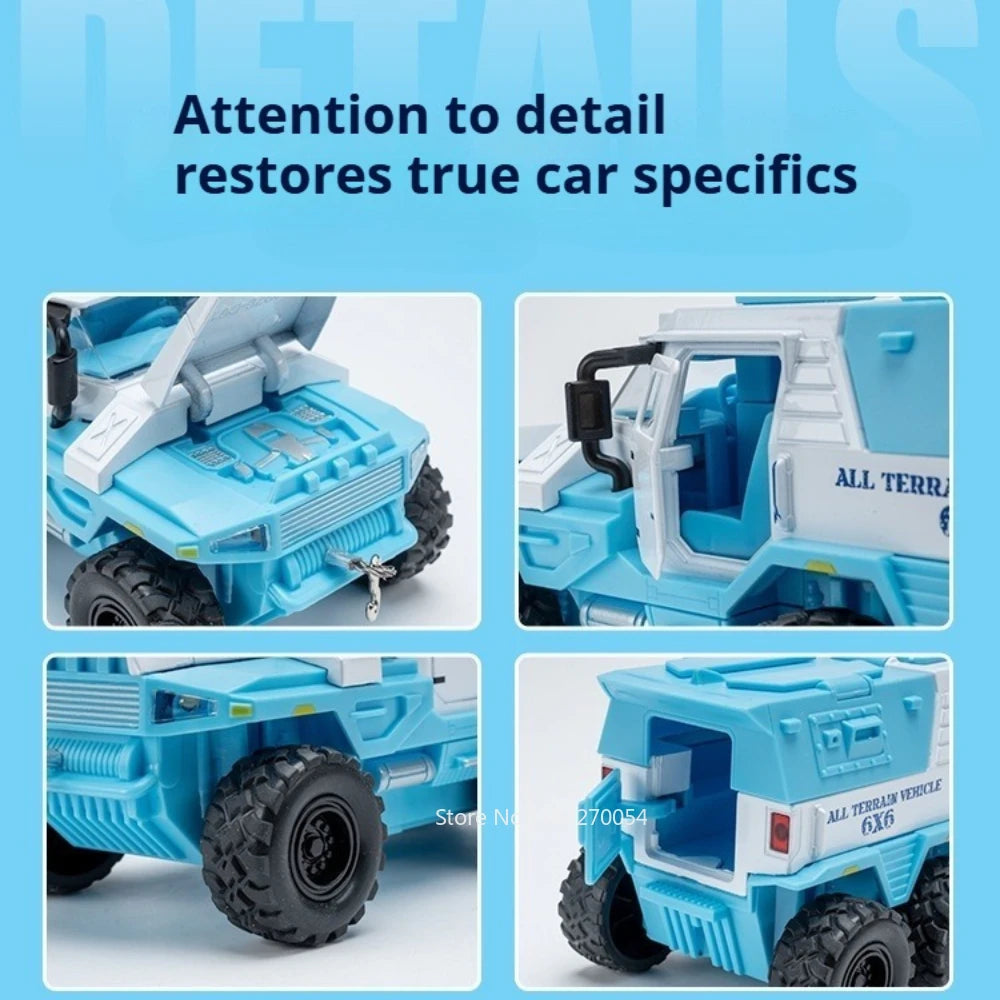 1:32 Conqueror Dongfeng Mengshi Car Model Alloy Diecast Toys Doors Opened Rubber Tire Pull Back Vehices for Friend Holiday Gifts