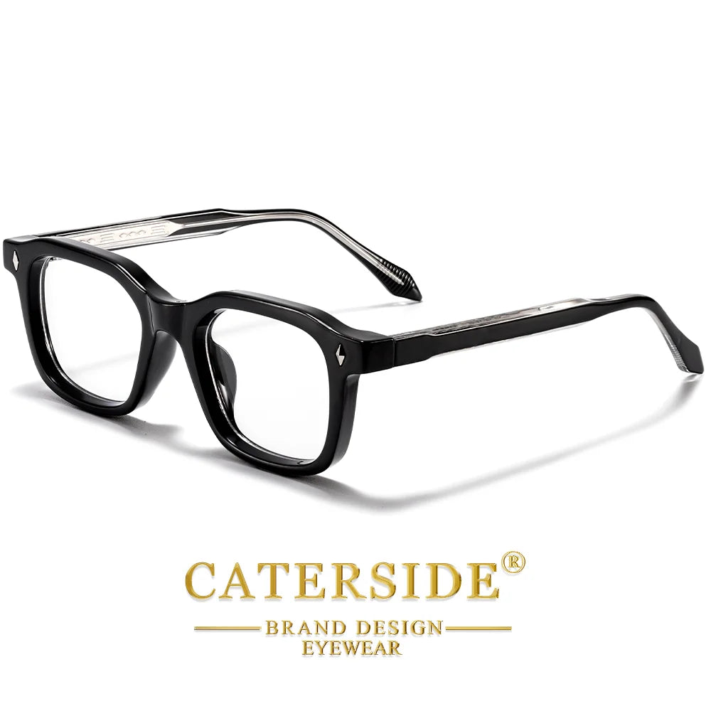 CATERSIDE Men Personalized Design Sunglasses Square Frame Women Retro Trendy Sunglasses Travel Business Party Gift Glasses UV400