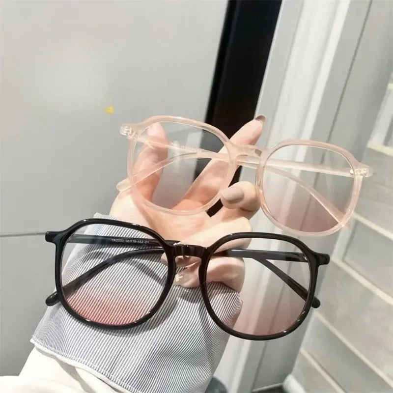 New Blush Glasses Compatible with Myopia Women's Flat Glasses No Makeup Artifact Glasses with Blush Friendly to No Makeup