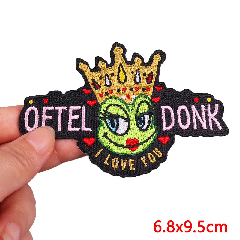 Netherland Oeteldonk Emblem Embroidery Patch Iron On Patches For Clothes DIY Star Heart Carnival For Netherland Embroidery Patch