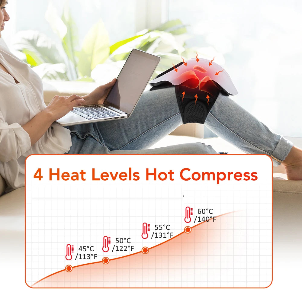 1/2pcs Thermal Knee Protector for 3in1 Elbow Shoulder Vibration Infrared Knee Massage Device Hot Compress Knee Support Brace New
