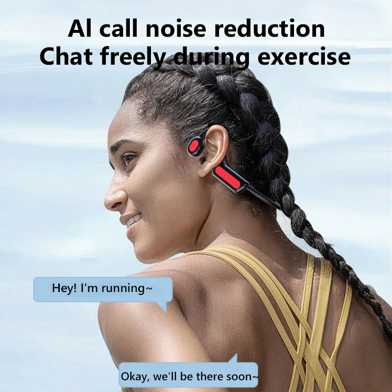 New BMAD Bone Conduction Headphones IPX8 Waterproof Wireless Open Bluetooth 5.3 Long Lasting 32GB MP3 Swimming Sports Headphones