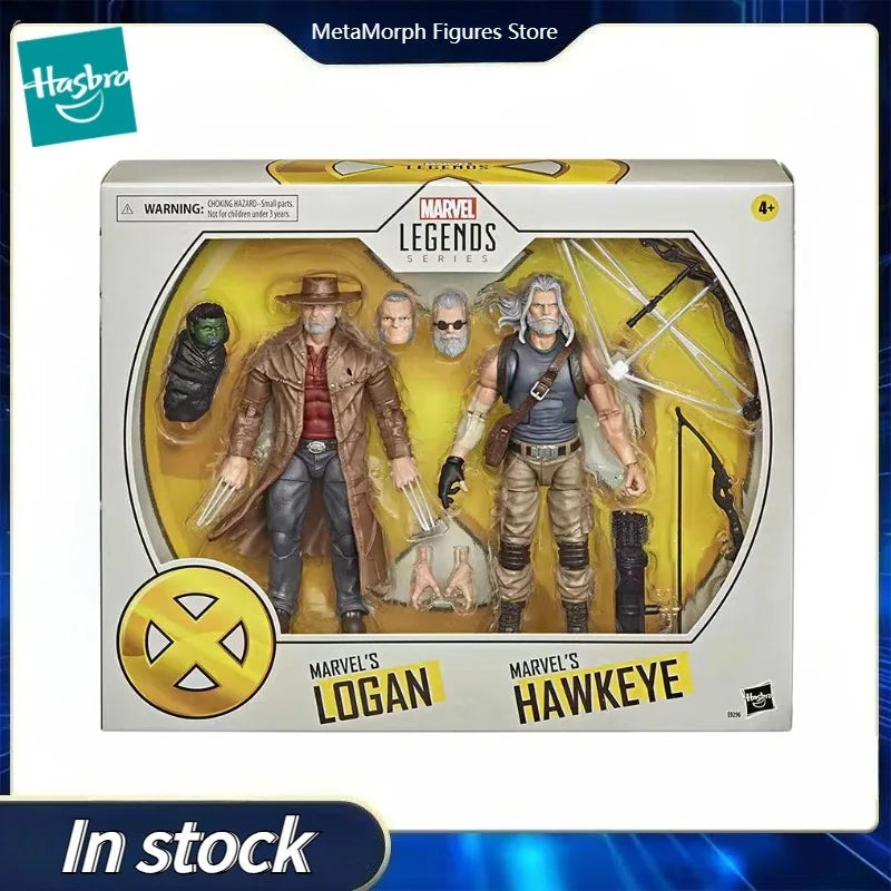Original Hasbro Marvel Legends Series Logan and Hawkeye Anime Figure Model Collection Toy