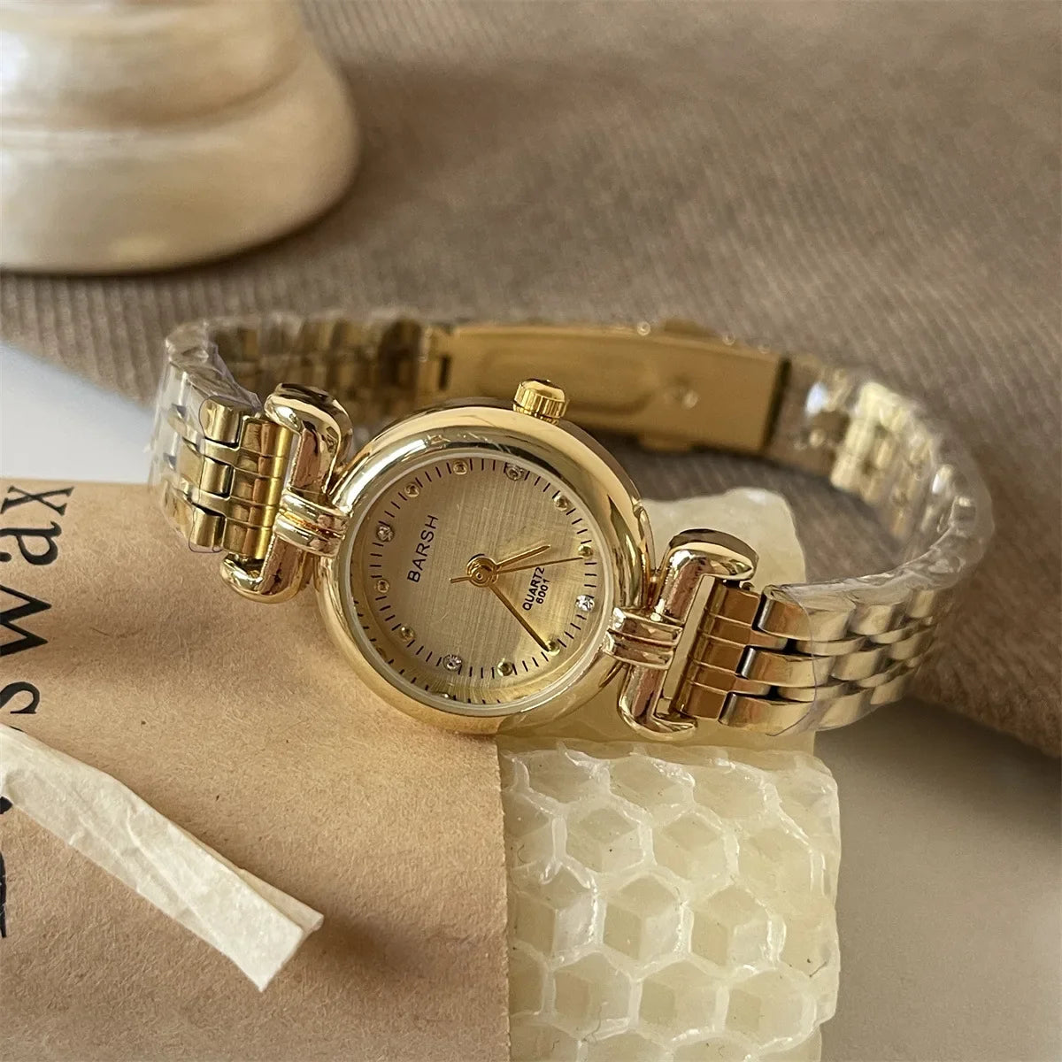 Luxury Gifts Famous Brand Women Watch Small Dial Gold Watches Stainless Steel StrapQuartz Wristwatches Dropshipping Clock Female