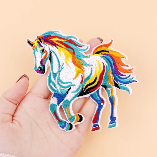 Colorful Horse Iron On Patch Clothes Patch For Clothing 2026 New Embroidered Patch Garment Apparel Accessories Sewing Stickers