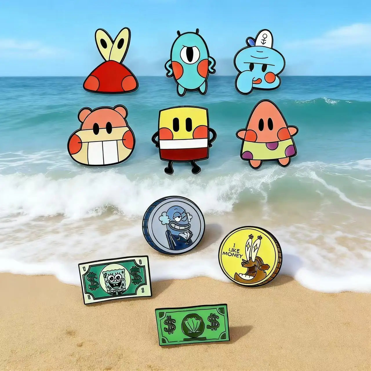 4/6/10 PCS Cartoon Anime Enamel Pins Set Funny Animation Good Friend Metal Brooch Badges Jewellery Accessories for Gifts