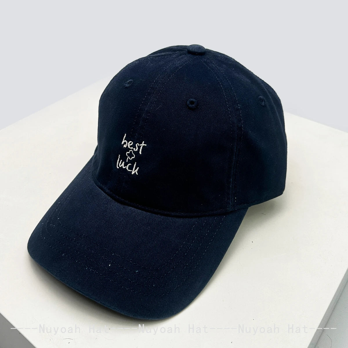 New Men Women Korean Embroidered Letters Four-leaf Clover Baseball Hats Sunshade Simple Versatile Niche Peaked Caps ins Fashion