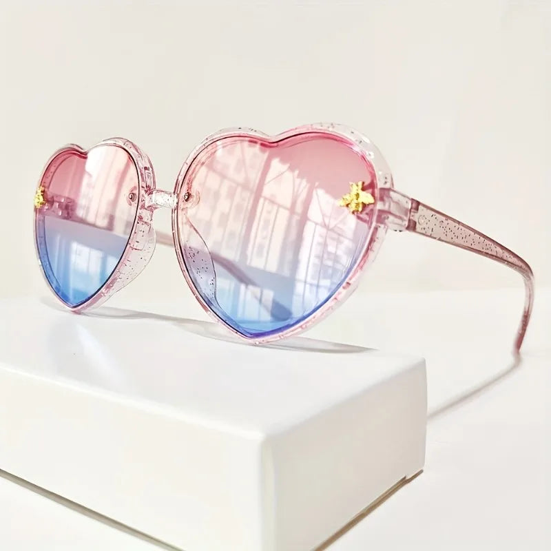 New Retro Love Frame Little Bee Youngsters's Decorative Glasses Fashion Youngsters's Glasses