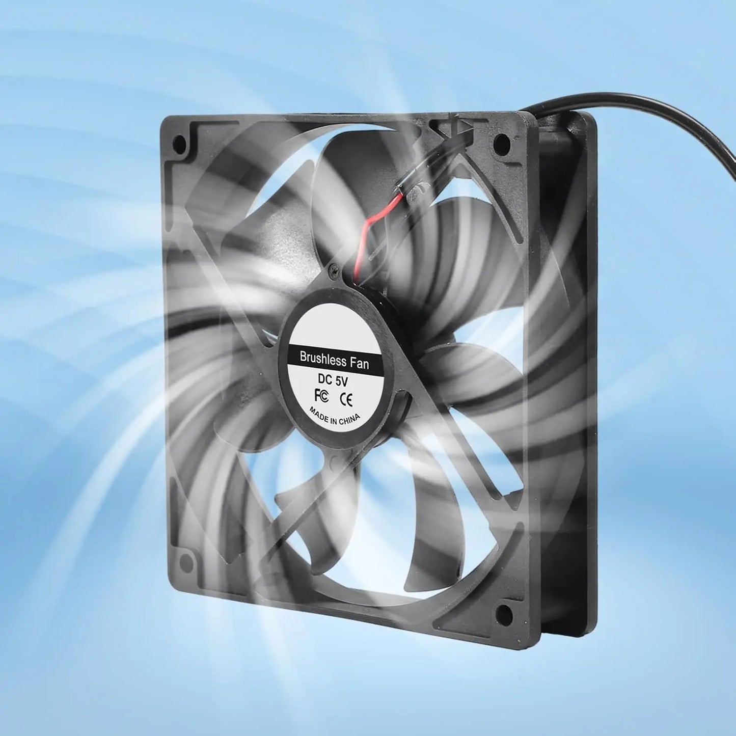 2PCS 12025 Fan 120x120x25mm DC 5V 120mm x 25mm USB Brushless Cooling PC Fan, Replacement Ball Bearing 120mm Fan for Cooling DIY