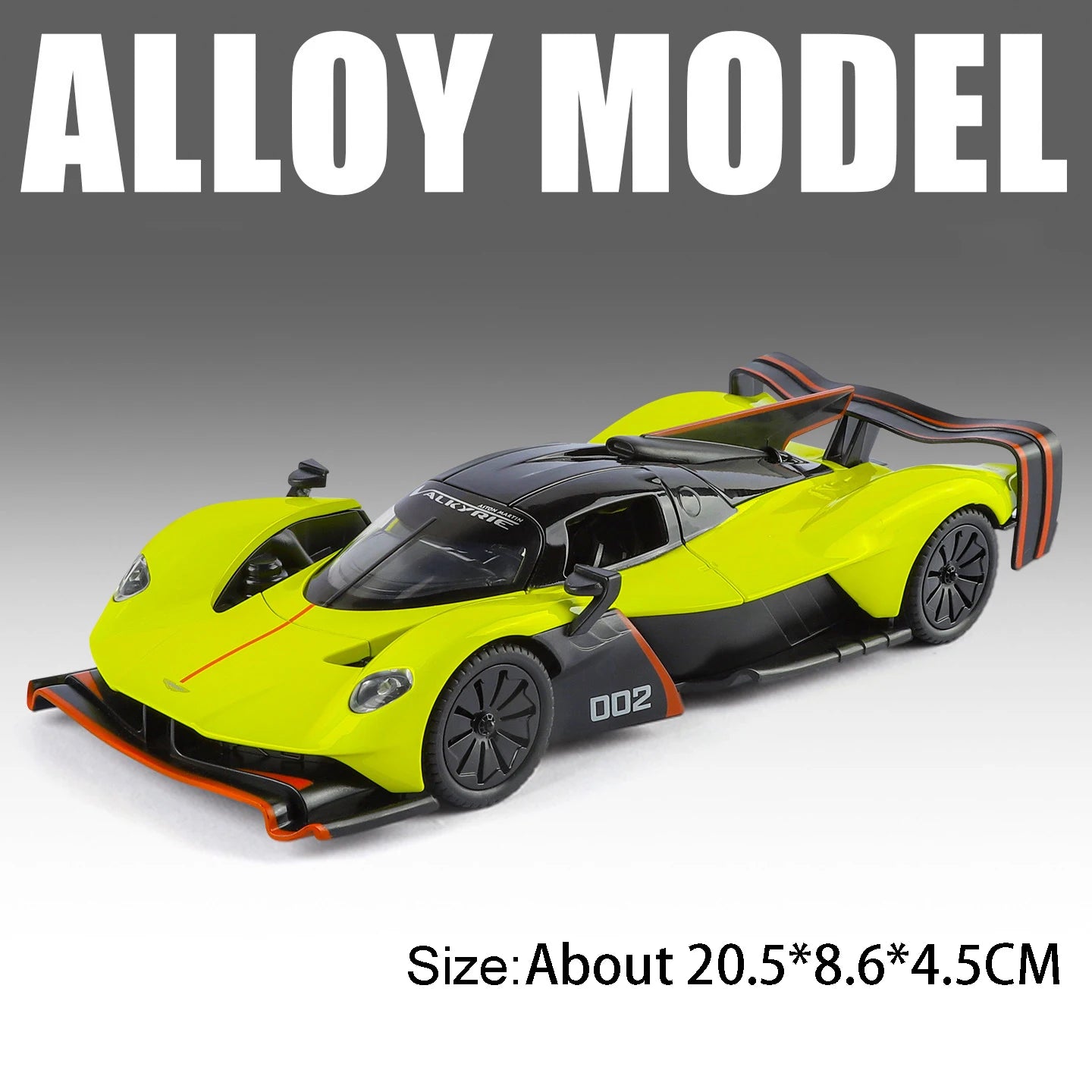 1:24 Valkyrie Pagani Zongta HP Miniature Toys Car Alloy Diecast Model Sound Light Pull Back Doors Opened Sportscar Friend's Gift