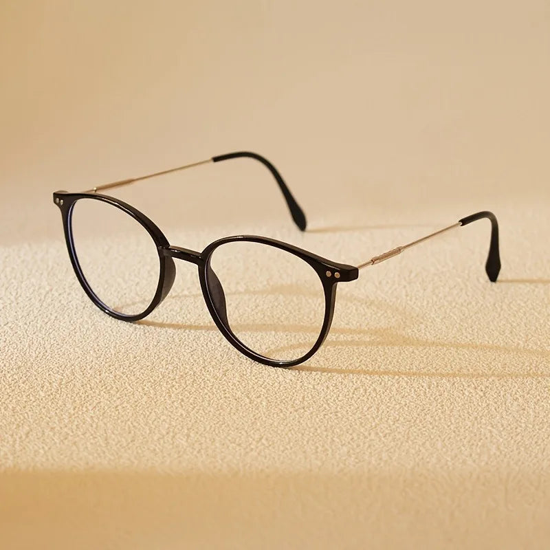 Stylish Millennial ultra-light material metal round frame blue blocking glasses for both men and women