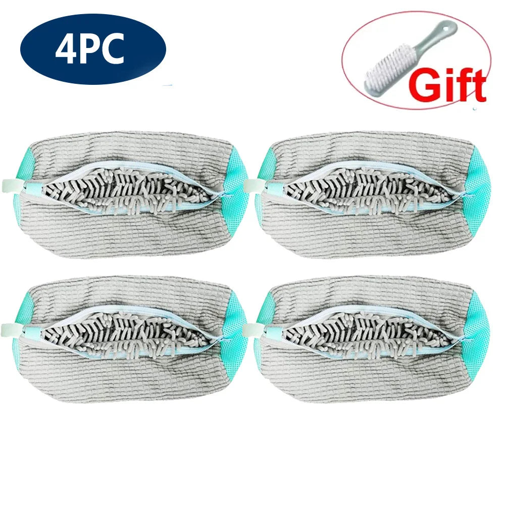 Shoe Washing Machine Bag Reusable Sneaker Cleaning Bag, Washer Mesh Laundry Bag