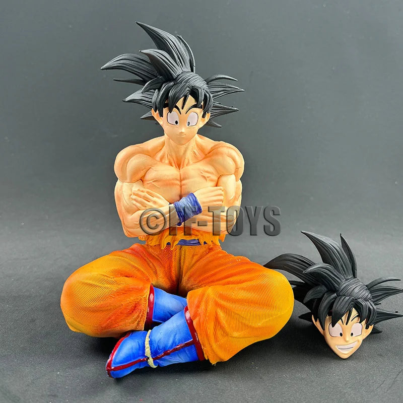 In Stock Anime Dragon Ball Z Son goku Figure Goku Figurine Replacement Heads 18cm Pvc Action Figures GK Model Toys Gifts