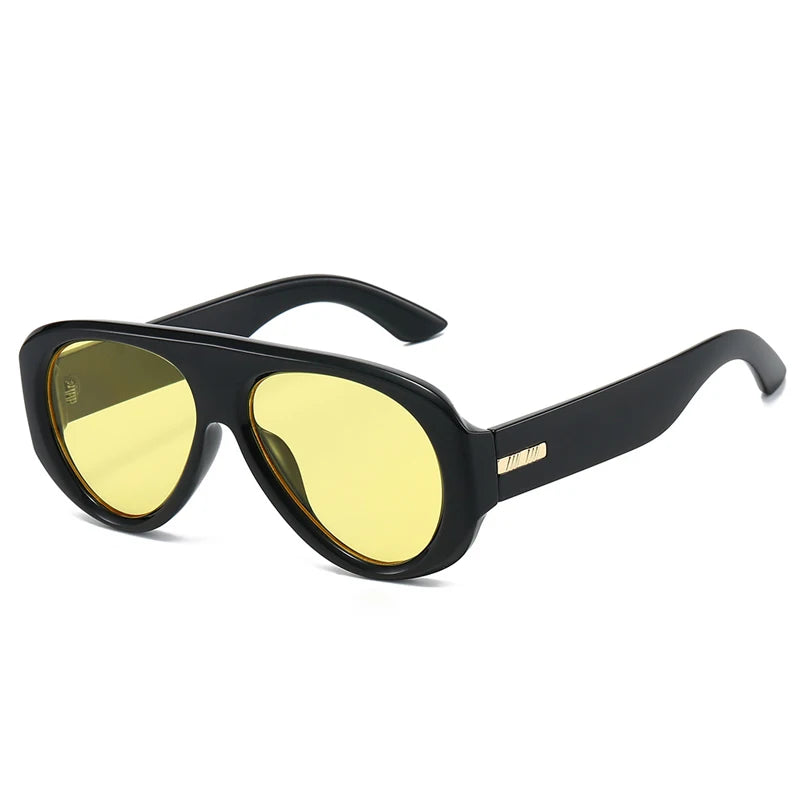 JNPCXI New Retro Large Sunglasses for Women Fashion Wide Legs Sun Glasses Gradient Color Glasses Goggles