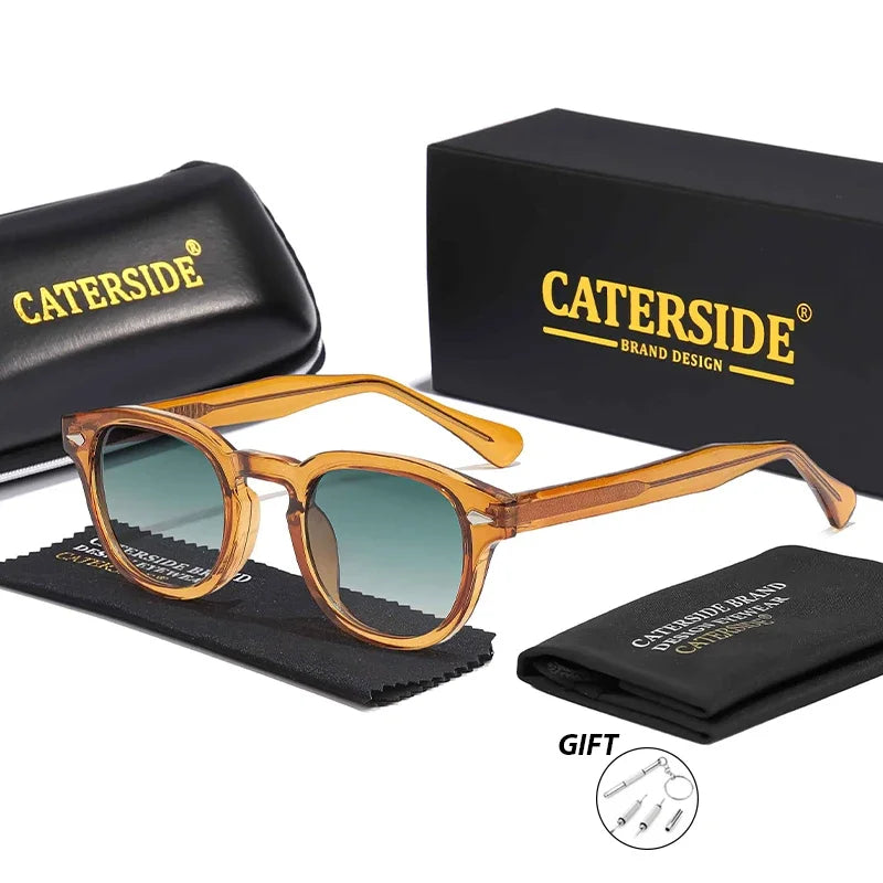 CATERSIDE Retro Small Frame Men's Prescription Sunglasses Punk Brand Design Sun Glasses Women's Party Travel Optical Eyeglasses