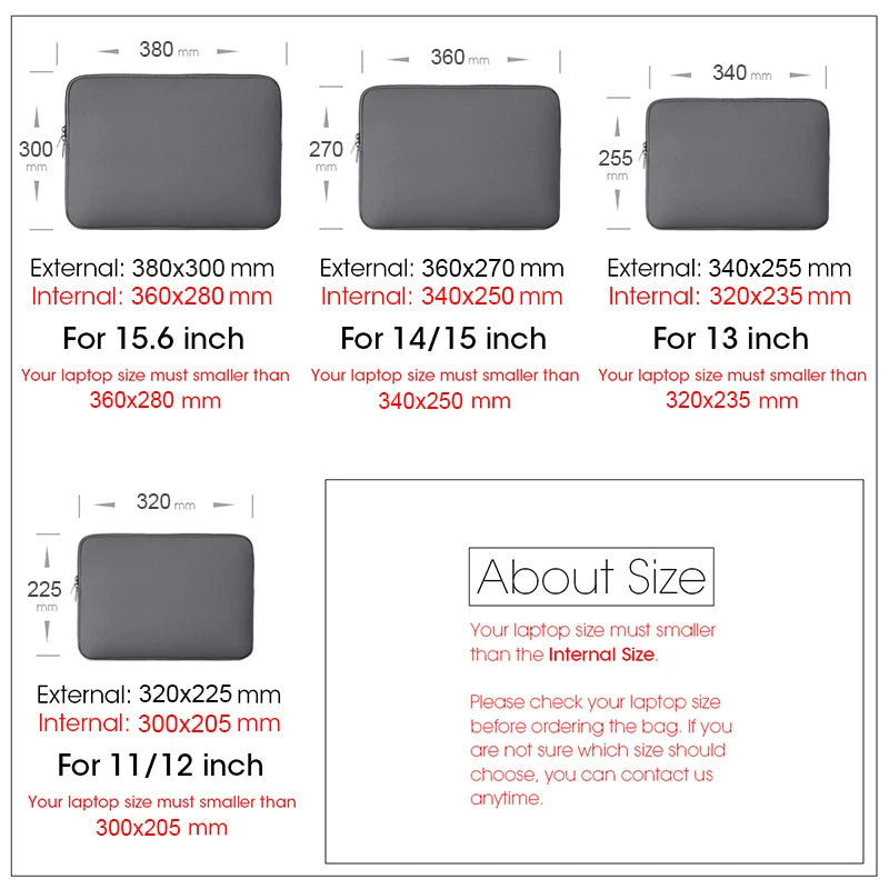 Laptop Bag Lenovo Dell Notebook Laptop Sleeve, MacBook Air Pro Retina 13-15.6in