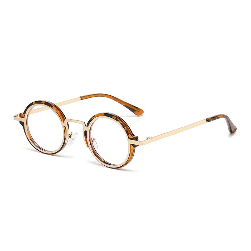 JNPCXI New Retro Round Punk Women Sunglasses Fashion Gradient Leopard Tea Shades UV400 Men Sun Glasses