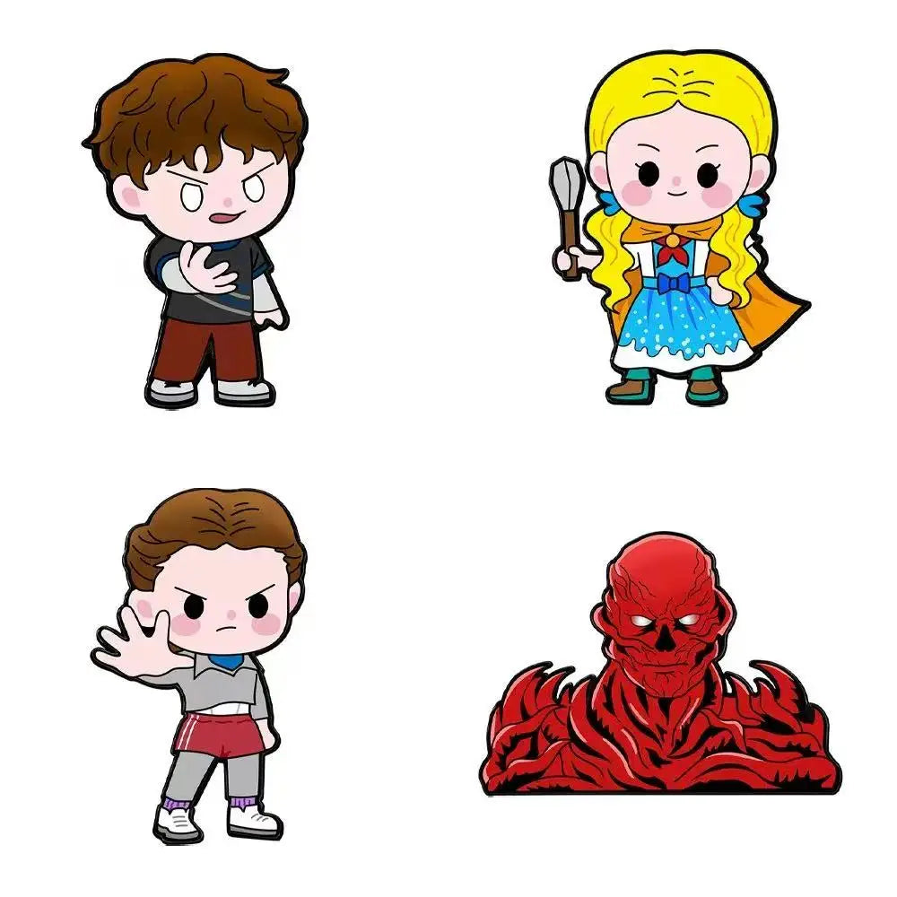 4PCS Cartoon Women's Brooches Men Lapel Pins Badge on Backpack Costume Accessories Jewelry Gifs Cute Q-version Cartoon Enamel Pi