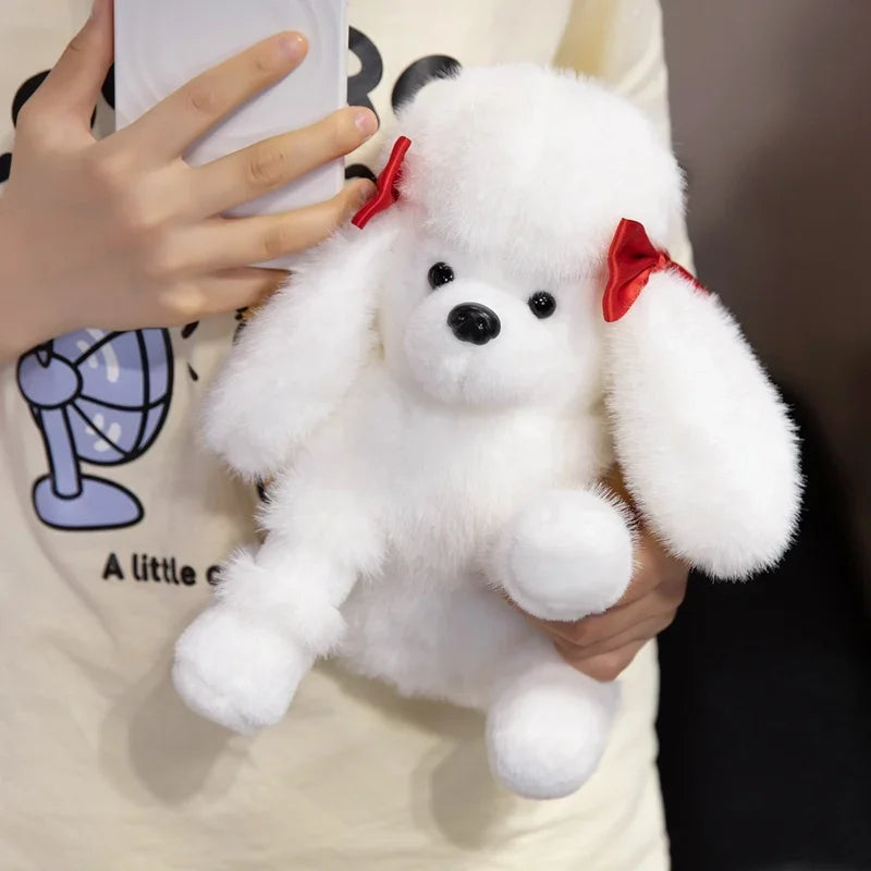 Realistic Poodle Pug Puppy Plush Toy Miniature Guinea Pig Stuffed Doggy Cute Fluffy Pet for Room Decor Children's Birthday Gift