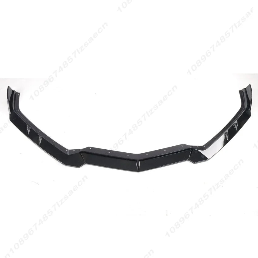 For Chevrolet Corvette C8 2 Door Z51 Stingray E-Ray 2020-2026 Car Front Bumper Lip Spoiler Splitter Glossy Black Body Kit Trims