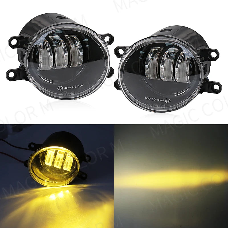 2PCS 3.5 Inch LED Fog Lamps For Toyota Corolla RAV4 Camry Yaris Prius CHR Hilux Lexus Car Headlight Daytime Running Lights 12V