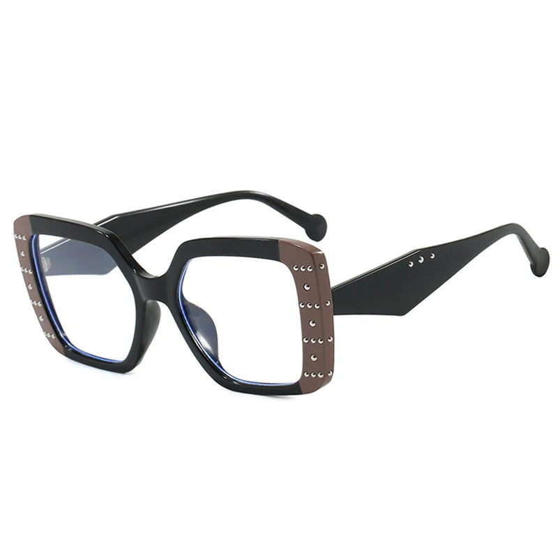 JNPCXI New Fashion Square Women Glasses Frame Clear Anti-Blu-Ray Eyewear Retro Men Optical Frame Computer Goggles