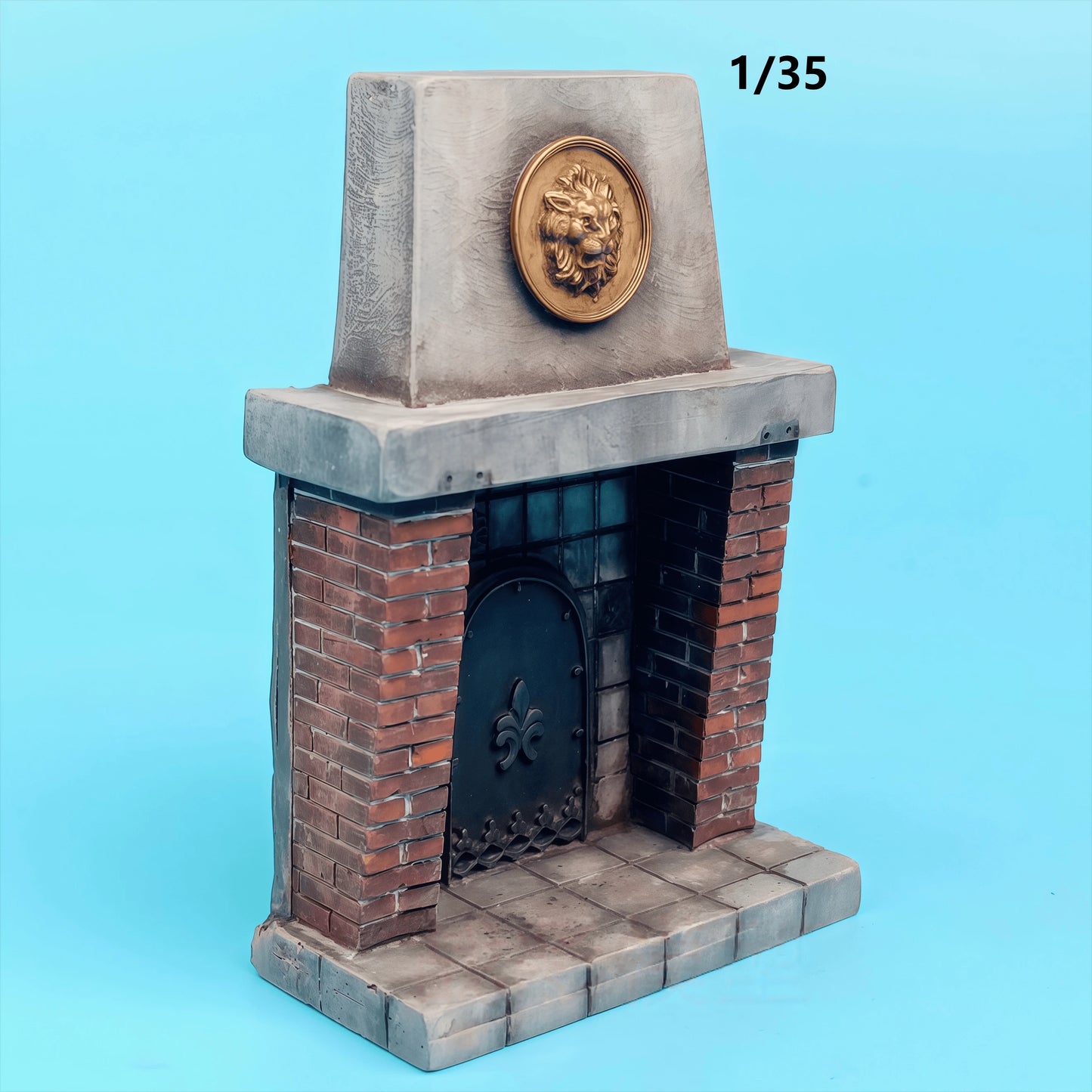 1/35 Resin Model Kit, GK, Scene Layout Props European Fireplace, Unpainted