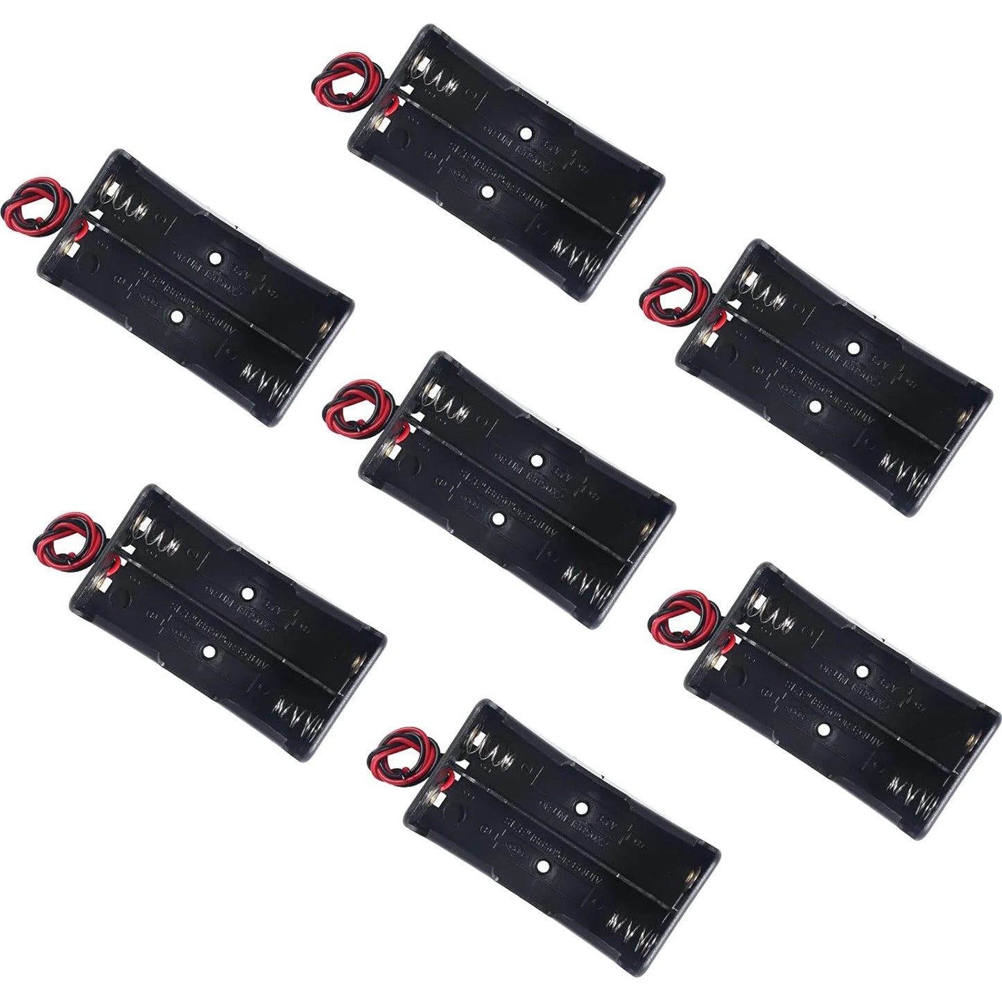 10pcs 18650 Battery Holder 2 Slots 3.7V 18650 Battery Holder 18650 Battery Holder with Wires