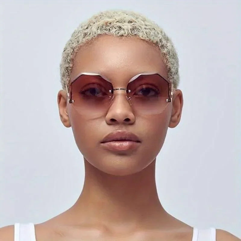 Stylish Frameless Polygon-Shaped Eyewear for Both Men And Women Perfect for Party Decorations