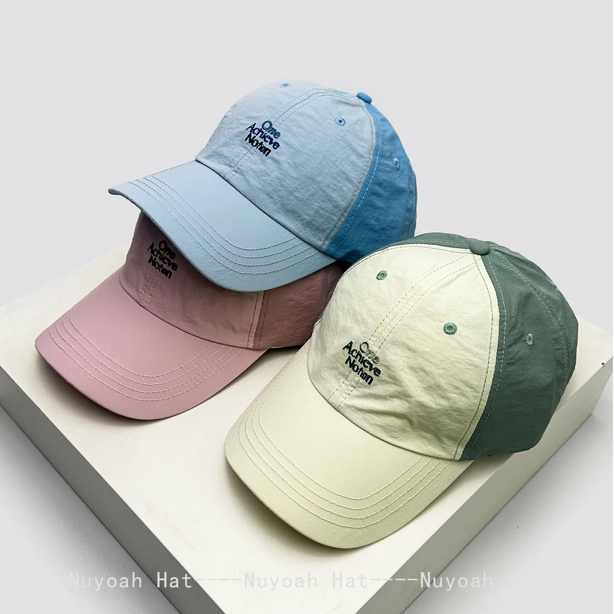 New Men Women Quick-dry Color Block Embroidered Letters Baseball Hats Sunshade Outdoor Versatile Travel Peaked Caps Fashion ins