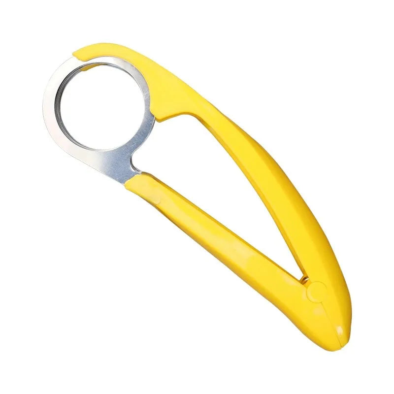 Stainless Steel Hot Dog & Banana Slicer - Multi-Fruit Cutter with Yellow Handle,Kitchen Gadget for Even Sausage and Fruit Slices
