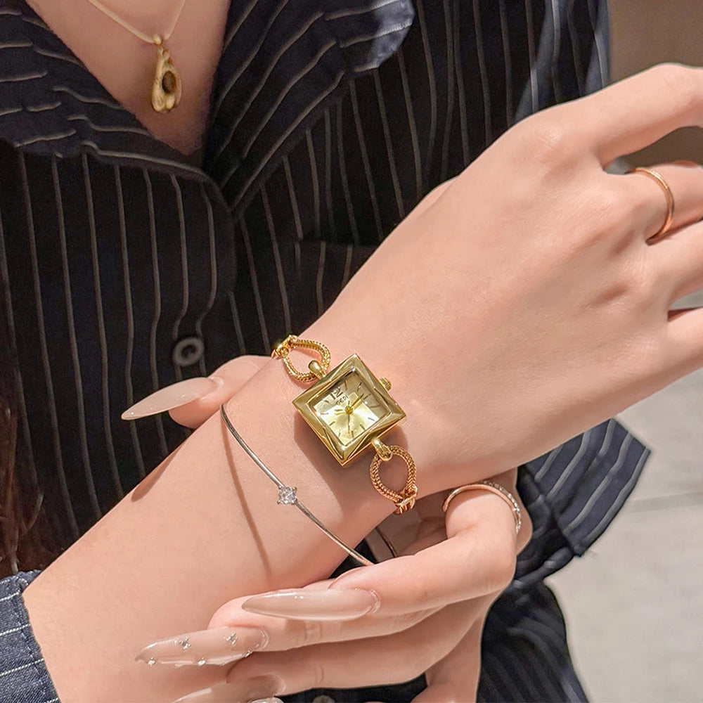 GEDI Square Women's Watch 2026 Bracelet Quartz Vintage Woman Watches Luxury Waterproof Fashionable Wristwatch Gifts