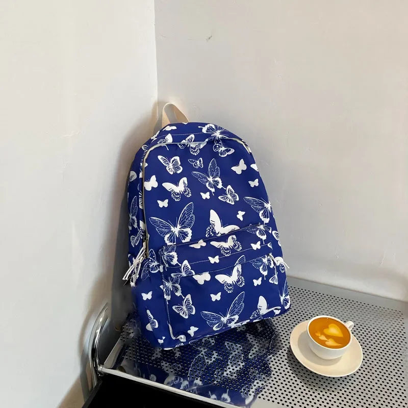 Fashion Butterfly Pattern Korean Women Backpack Student Backpack for School Book Storage and Travel Organizer рюкзак с экраном