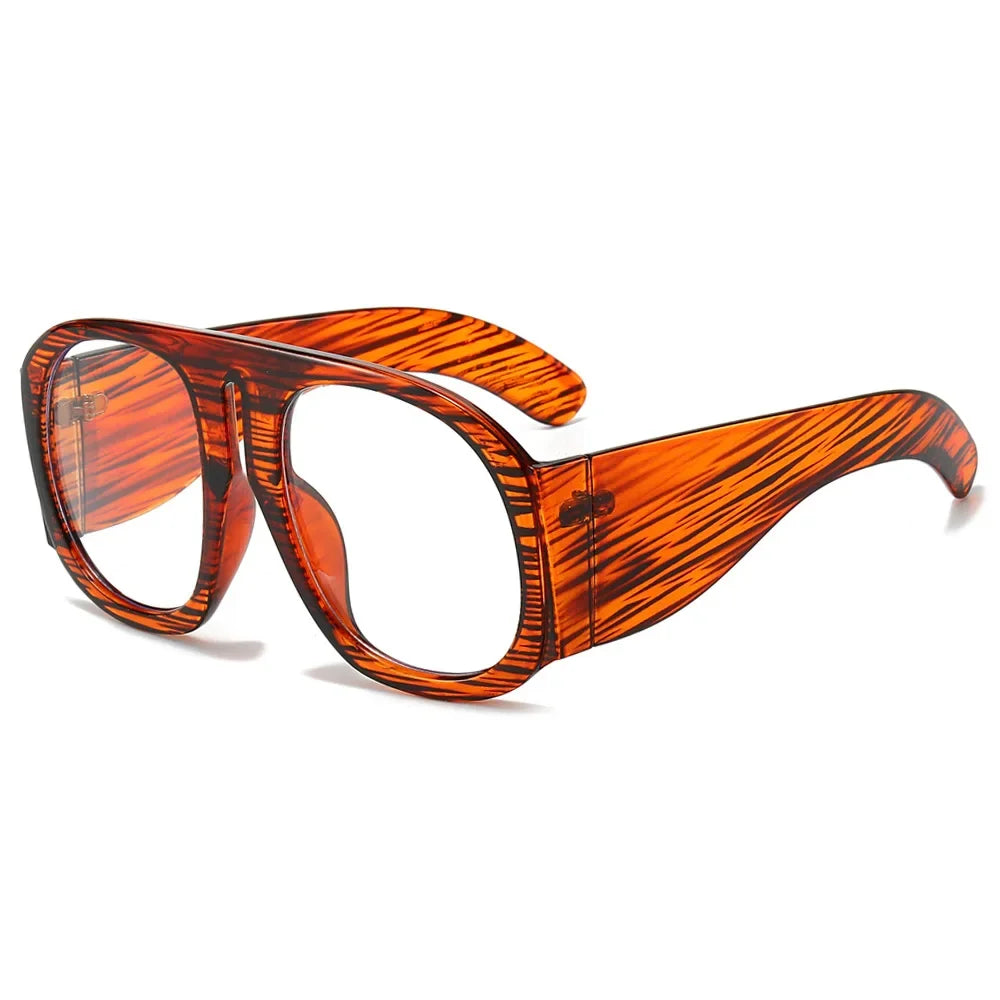 JNPCXI Goggles Oversized Glasses Frame Women One Piece Optical Shades Men Luxury Eyeglasses Frame Men Computer Glasses