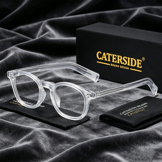 CATERSIDE Fashion Women's Flat Lens High-Quality Tr90 Square Frame Men's Outdoor Leisure Business Office Anti Blue Light Glasses