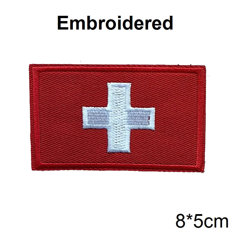 PVC & Embroidered Flag Patches UK Spain France Germany US Russia Tactical Badge