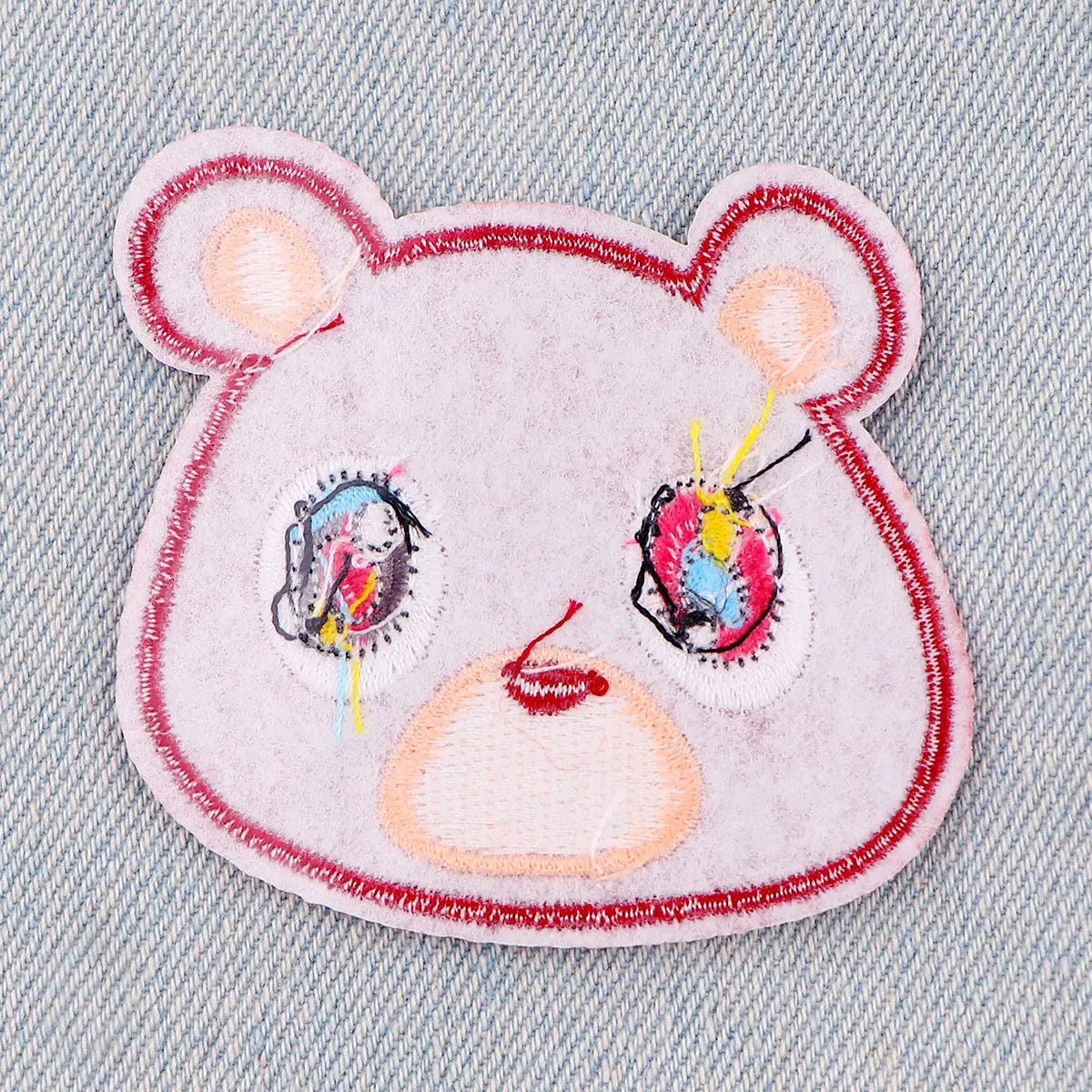 Cute Bear Patches Cartoon Animal Patch Embroidered Iron On Patches For Clothing Sewing Sticker Clothes Badges DIY Appliques