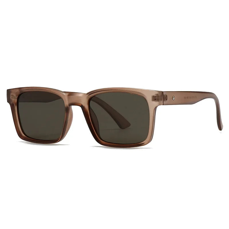 JNPCXI New Retro Rivets Men Square Sunglasses Shades UV400 Fashion Women Gradient Green Sun Glasses