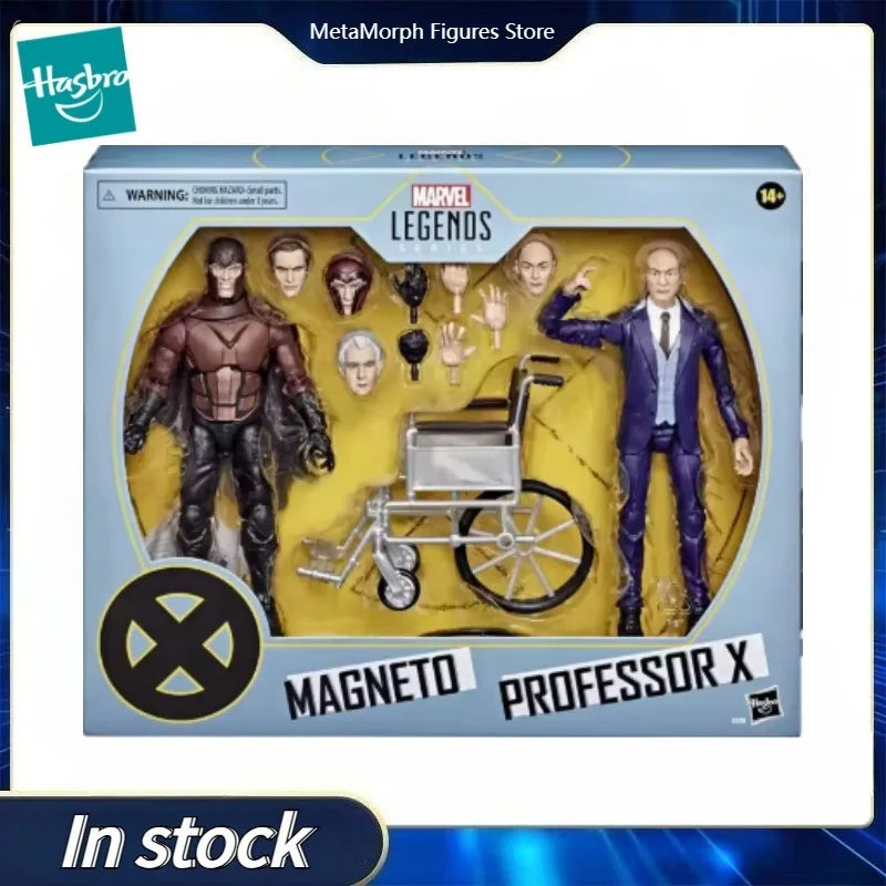 Original Hasbro Marvel Legends Series Magneto & Professor X Anime Figure Toy Collection Gift