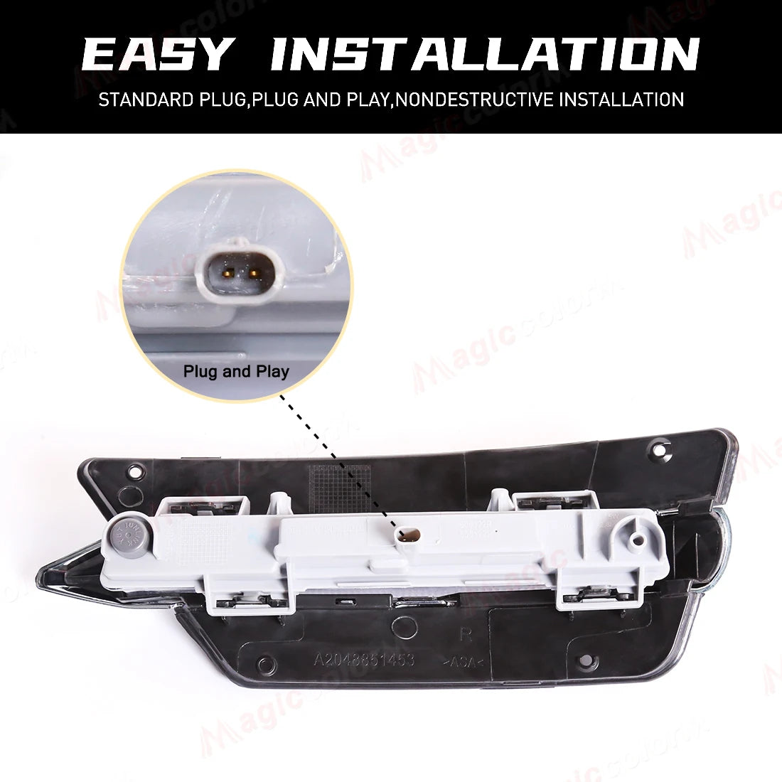For Mercedes Benz W204 C-Class C250 C300 C350 Sports 2011 2012 2013 2014 LED Daytime Running Lights DRL Front Bumper Daylights
