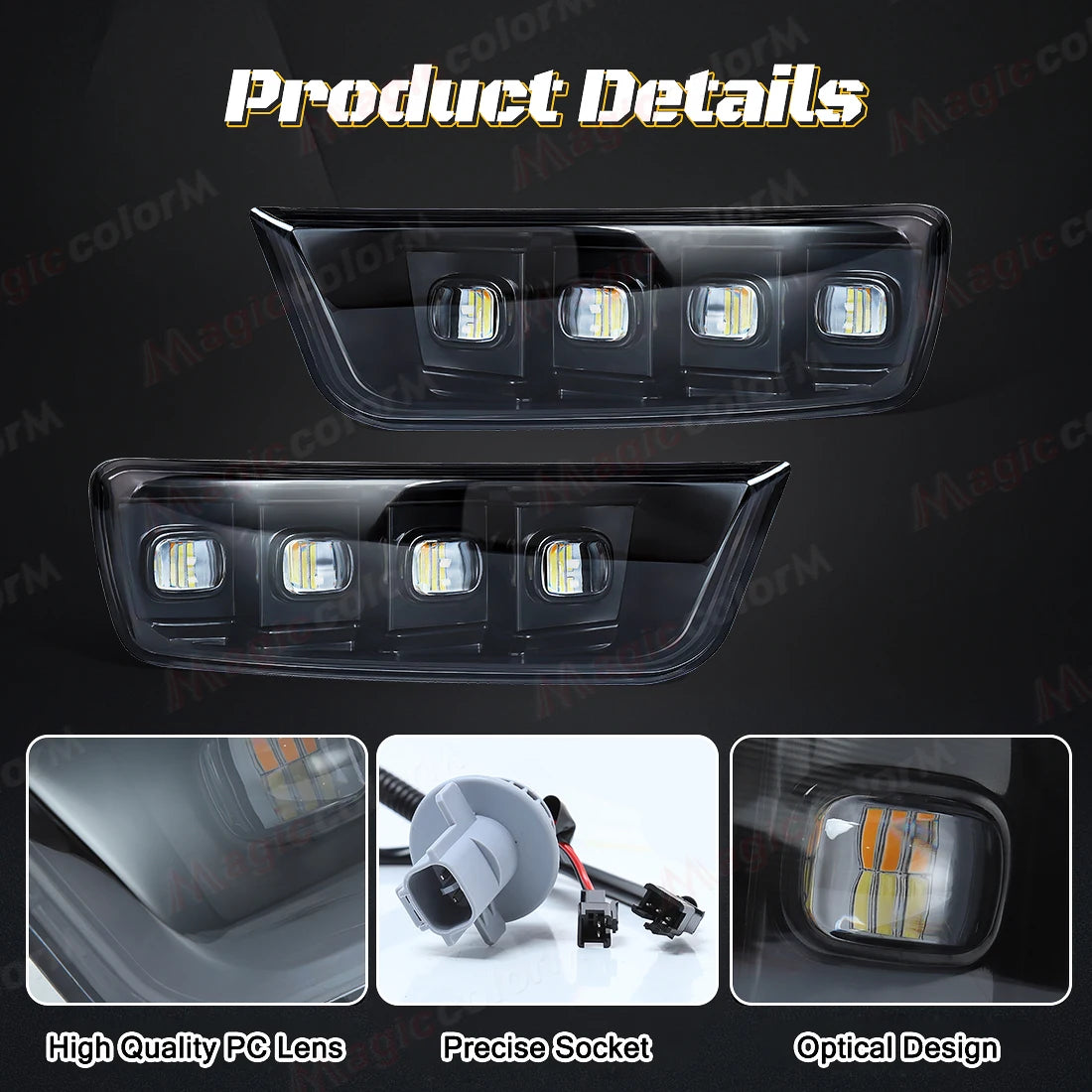 For Toyota 4Runner 4 Runner 2003 2004 2005 Led DRL Daytime Running Lights Fog Lamp Dynamic Turn Signal Daylights Car Accessories