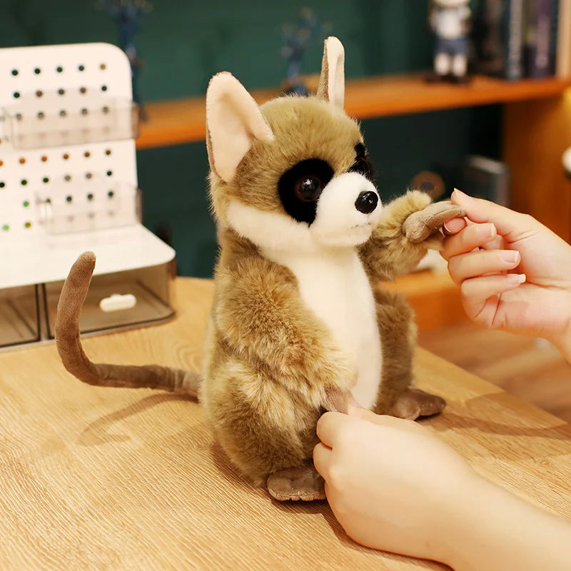 Simulation Wild Lemur Plush Toys Lovely Stuffed Animals Soft Realistic Monkey Plushies Doll Baby Accompany Pillow for Kids Gifts