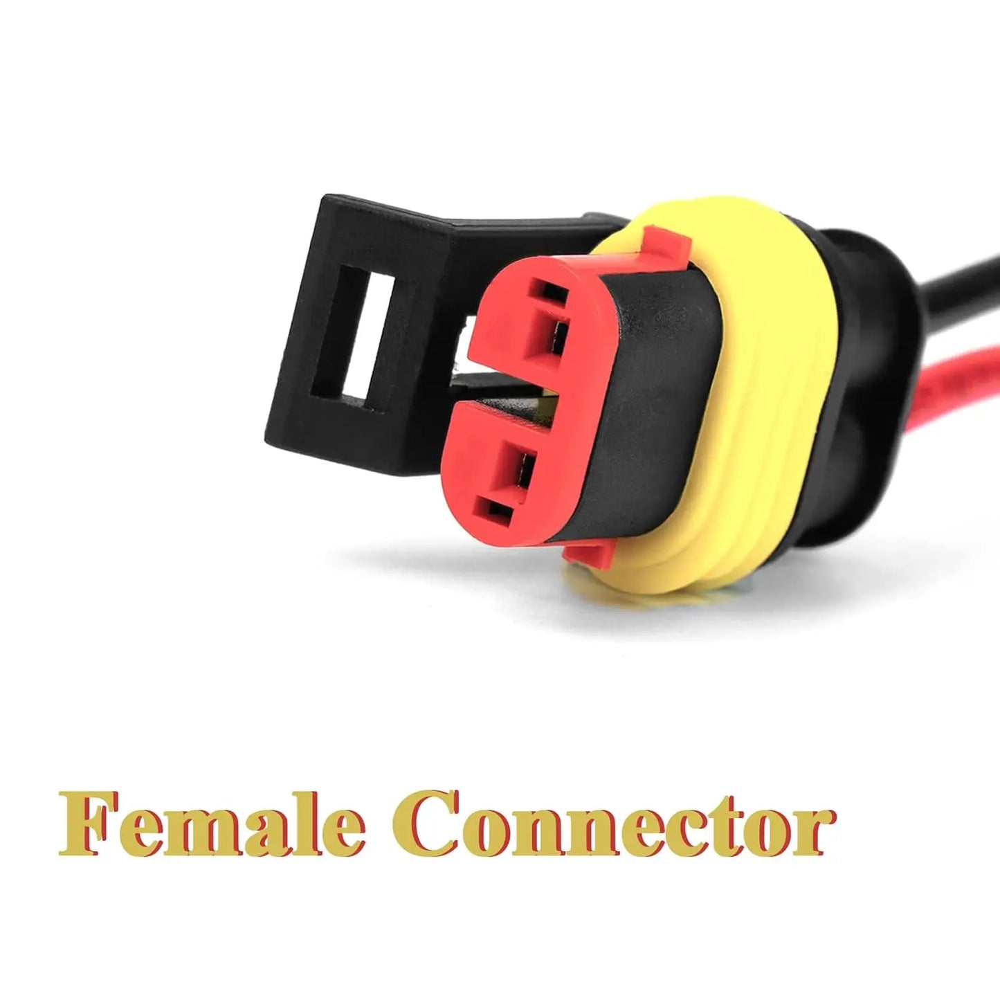 5sets 2Pin Way 16 AWG Waterproof Electrical Connectors, Male and Female Way 16 AWG Wire Harness Plug Socket Kit for Car Boat