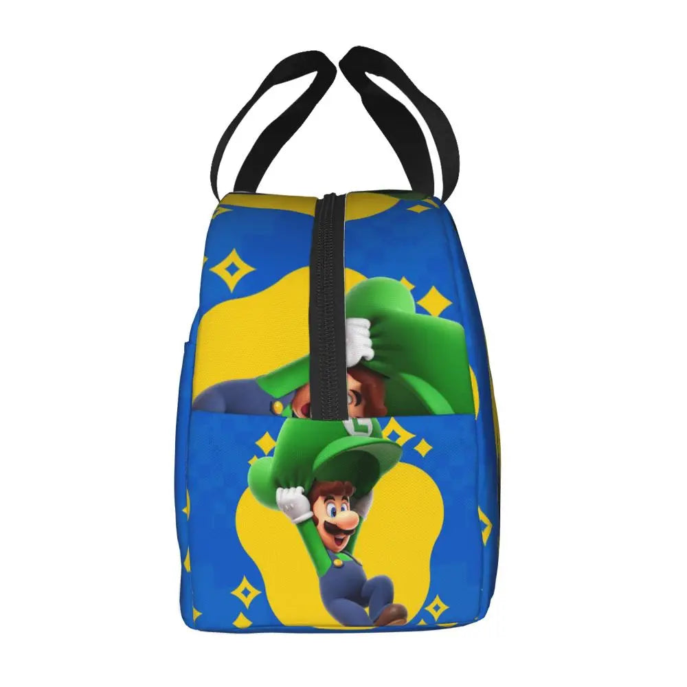 Custom Mario Super Bros Insulated Lunch Bag Reusable Thermal Cooler Lunch Box M3