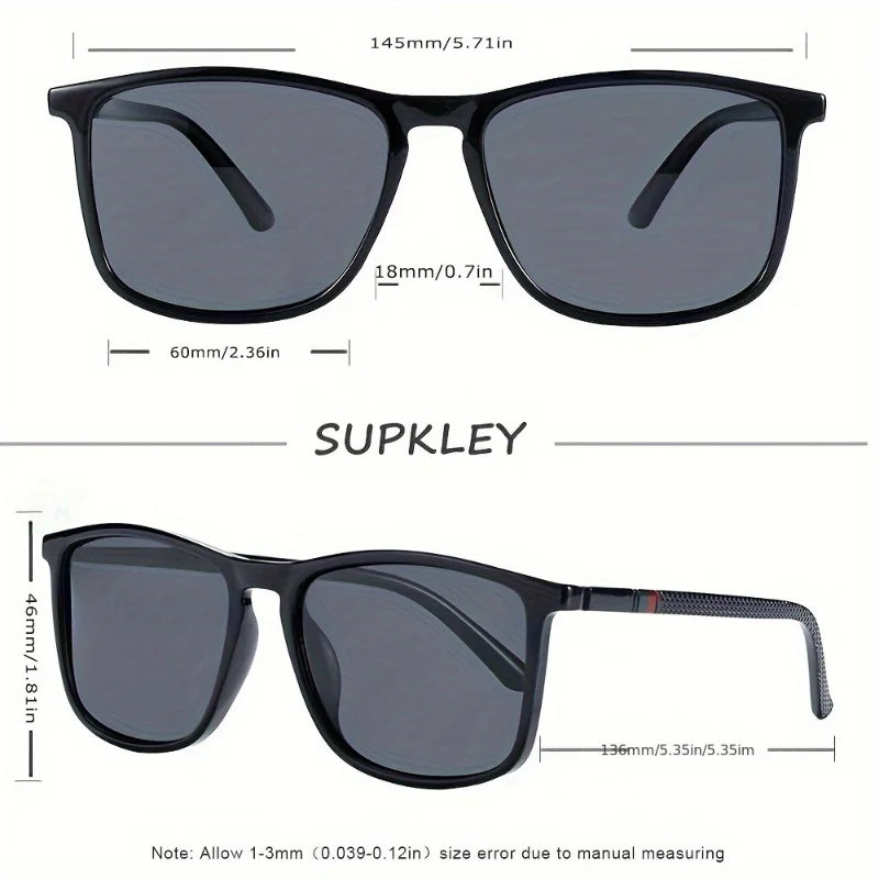 Men's Sports Polarized Sunglasses Comfortable Square Sunglasses Lightweight Glasses Accessories